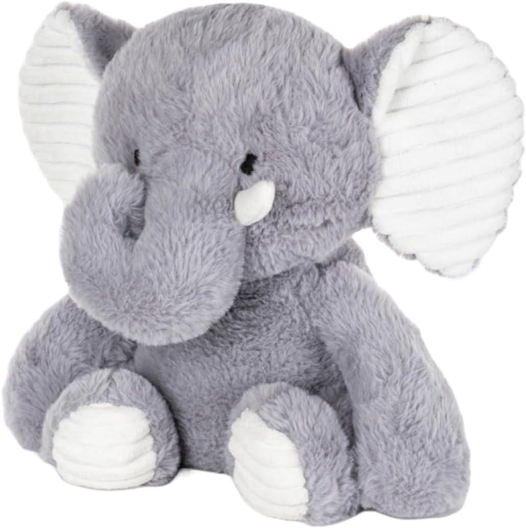 Microwaveable Cute Weighted Stuffed Animal - 2.5lbs Cute Weighted Elephant Stuffed Animal Toy with Gift Able Box, Small Weighted Plush Animal for Anxiety, Heatable Toy to Hug Cuddle & Sleep for Kids