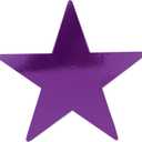 Beistle 36-Pack Foil Purple Star Cutouts, Party Decorations for Festive Occasions, Celebrations & Events, Starry Theme Decor for Wall & Table, 9