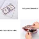 Denim Drawstring Backpack with Coin pouch, Large Money Dollar Sign Bucket Rucksack, Lightweight Sport Bags (Light Blue)