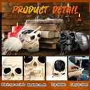 2 Pcs Halloween Human Skull 4.7 Inch Model Adult Plastic Fake Skull Head Decorations Realistic Head Bone Model Human Skeleton for Bar and Table Halloween Decor Spooky Yard