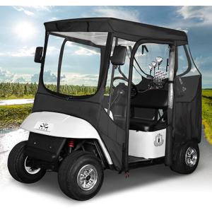 10L0L Golf Cart Enclosure Compatible with EZGO TXT RXV, Golf Cart Cover Waterproof Windproof Portable Transparent Storage Driving 4 Sided Enclosure