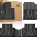 3W Floor Mats Fit 2021-2023 Hyundai Santa Fe (Only for Hybrid & PHEV, Not Fit Gas), TPE All Weather Custom Fit Car Floor Liners 1st & 2nd Row, Black