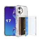 for iPhone 17 Clear Wallet Case with RFID Blocking Card, Up to 5 Cards, Hybrid Protective Case with Card Holder, TPU + PC, Anti-Yellowing, 6.3" 2025
