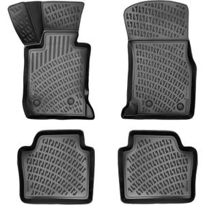 RizLiner BMW 3 Series 2006-2013 M3 E90 E92 E93 325i 328i 330i 335i 335is RWD (No xDrive Models) Floor Mats 3D Custom Fit Car Mats All Weather Waterproof Odorless Non-Slip (Front & Rear)