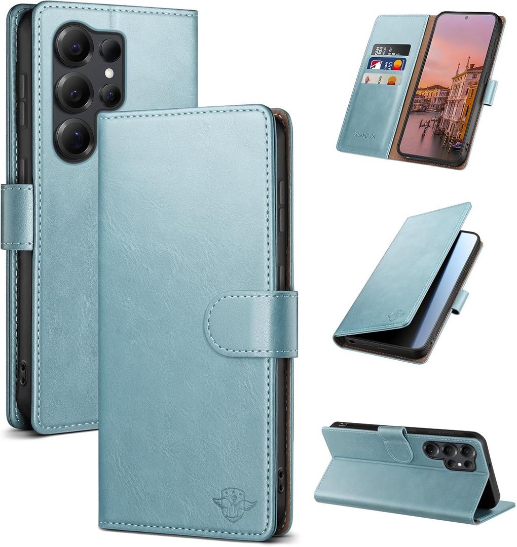 Wallet Case for Samsung Galaxy S25 Ultra, Sky Blue
