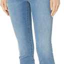 Amazon Essentials Women's Mid-Rise Stretchy Skinny Jeans (6 Long, Light Blue)