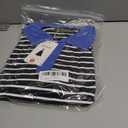 ZESICA Womens Striped Long Sleeve Tops Oversized Sweatshirt V Neck Loose Fit Tunic Tops Spring Casual Blouses (Black, S)