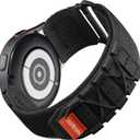 Bandletic 20mm Band Compatible with Samsung Galaxy Watch 7/6/5/4 44mm 40mm/FE 40mm/6 Classic 47mm 43mm/5 Pro/4 Classic/3 41mm, Military Rugged Nylon Sport Strap (Black)