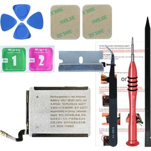 Replacement Battery for Apple Watch Series 5 40mm and SE,(2025 New Version) iWatch S5 40mm A2277/A2156/A2094/A2092 Battery (Not for Series 5 44mm) with Repair Parts +Back Cover Adhesive