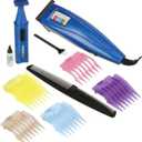 CONAIRMAN Clipper Trimmer Combo with Colored Number Comb Guides Hair Cutting Barber Cut Haircut Kit Storage Pouch Blue