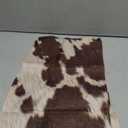 Cow Print Dining Table Runner, Brown Western Cottage Country Farmhouse Animal Fur Skin Burlap Kitchen Decoration, Rustic Cowhide Texture Indoor Outdoor Home Decor Party Supply 13 x 72 Inches
