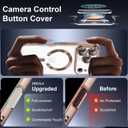 Designed for iPhone 17 Pro Case Magnetic, Compatible with Magsafe, Camera Control Button, Camera Lens Protector, Clear Soft TPU Plated Phone Case for iPhone 17 Pro, Brown
