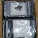 Prinfort 4"x4" (Actual: 3.5"x3.5") Deck Post Base Covers Aluminum, Split Style Post Base Trim Skirt Decorative Black 2Pack