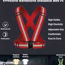 Reflective Vest, High Visibility Safety Vest Straps Reflective Gear for Night Running Walking Cycling for Men Women Kids