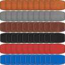 Dunzy 60 Pcs Blank Leatherette Hat Patches with Adhesive Rustic Rounded Rectangle Patch Faux Leather Patches for Hats Costumes Fabric Repair Sew Laser Supplies(Mixed Colors,2x3inch)