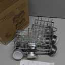 TAILI Corner-adaptive Suction Cup Shower Caddy 2 Pack, Stainless Steel Rustproof Corner Shower Shelves, Drill-Free Wall Mounted Baskets, Large Capacity, Removable Suction Cup Bathroom Organizer, Gray