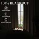 Aersas Pinch Pleated 100% Blackout Linen Curtains 96 Inches Long for Bedroom Double Layer Black Out Drapes Soundproof Pinch Pleat Room Darkening Window Treatments for Living Room Dining Office