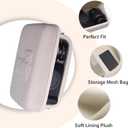 Hard Case for Canon EOS Rebel T7 / R50 / R6 Mark II / T6 / R100 / R50 V / R8 / R10 / R5 Mark II/RP / 5D Mark IV / R7 DSLR Camera and 18-55mm/18-45mm Lens,with Shoulder Strap,Cream
