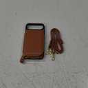 Bocasal Crossbody Wallet Case for iPhone 17 Air, RFID Blocking Leather Purse Case with Card Holder, Protective Handbag Flip Cover with Zipper Wrist Strap Lanyard for Women 5G 6.5 Inch (Brown)