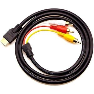 Mkoder HDMI to av Cable HDMI Male to 3 av Female av Cable Video Audio Component Converter Adapter Cable for TV HDTV DVD