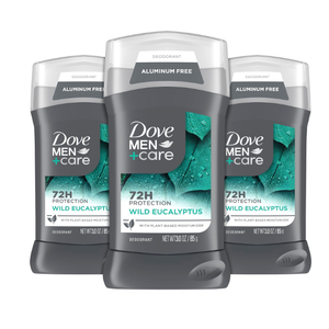 DOVE MEN + CARE Aluminum Free 3 Pack Wild Eucalyptus Deodorant for Men 3 oz