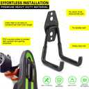 28 Pack Heavy Duty Garage Hooks, Utility Wall Mounted Storage System, with Anti-Slip Coating Hanger, for Hanging Power and Garden Tools, Ladders, Bikes, Ropes and Bulk Items