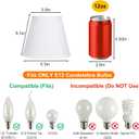 Small Lamp Shades Clip on Bulb, Chandelier Shades Set of 6, Mini Linen Lampshade 3.5x5x5.5in Small Lamp Shade for Chandelier Lamp Replacement (White)