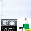 2 x Five Star Loose Leaf Paper + Study App, Graph Ruled Filler Notebook Paper, Reinforced, Fights Ink Bleed, 8-1/2" x 11", 80 Sheets (170122)