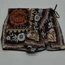 SweatyRocks Women's Shorts Floral Print Tie Side Wrap Elastic Waist Boho Short Skorts (X-Large, Black)