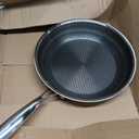 USELUCK 10 Inch Nonstick Frying Pan, Stainless Steel Skillet with Honeycomb Surface, Induction Compatible, Oven & Dishwasher Safe, PFAS-Free Cookware