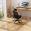 Office Chair Mat for Hard Floors 36 x 48 Inch, Clear Plastic Floor Protector for Rolling Desk & Computer Chairs, Transparent Under Desk Mat for Hardwood, Wood & Tile Floors