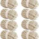 HOMBYS Khaki Chunky Chenille Yarn for Crocheting, Bulky Thick Fluffy Yarn for Knitting, Super Bulky Chunky Yarn for Hand Knitting Blanket, Soft Plush Yarn, 8 Jumbo Pack (27 yds,8 oz Each Skein)