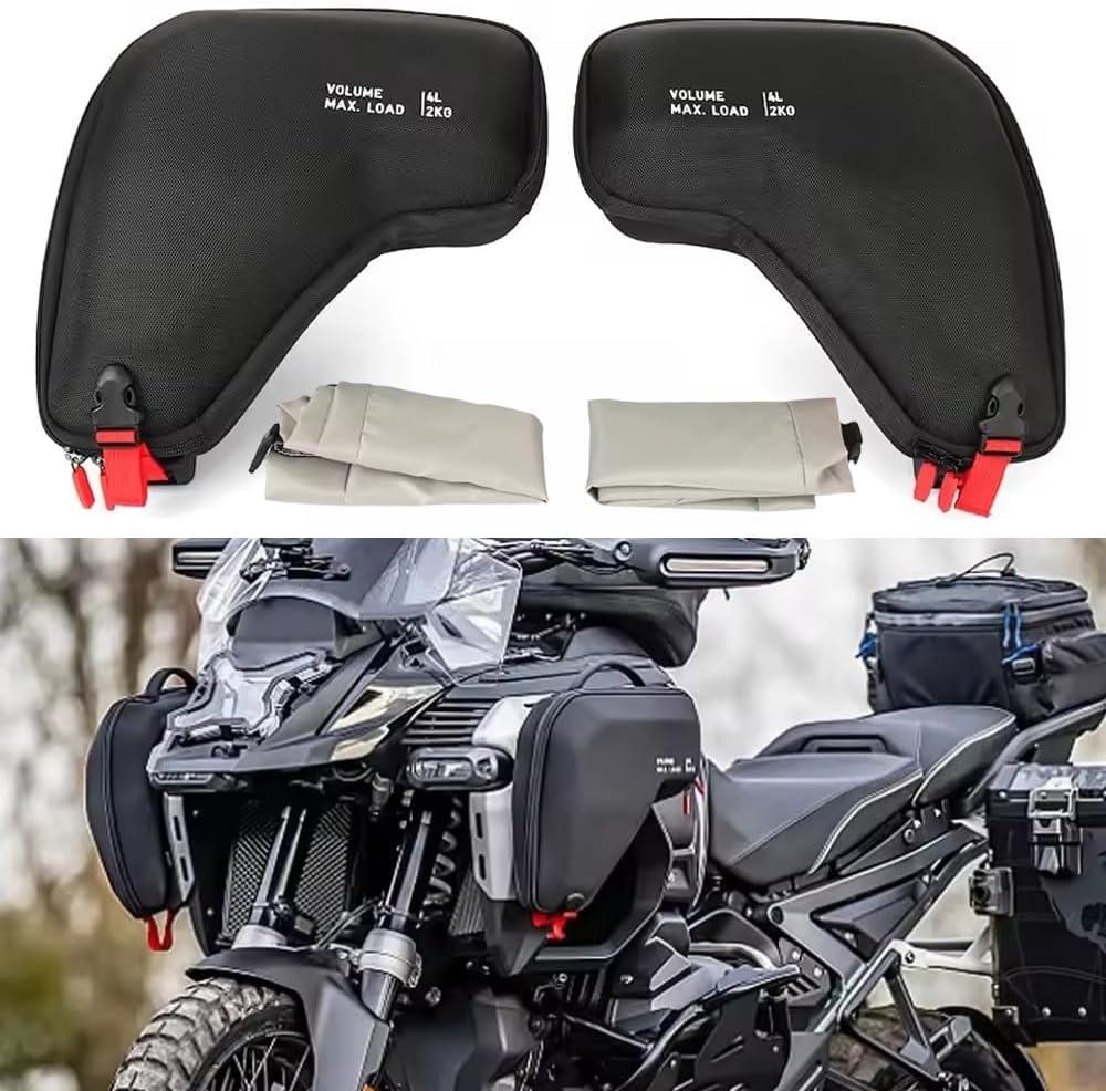 Motorcycle Nylon Radiator Cowl Bags Fits for BMW R1300GS Adventure ADV 2024 2025 Front Side Fairing 4L Volume Tool Storage Bags Left Right Radiator Side Bag