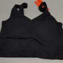 THE GYM PEOPLE Womens' Sports Bra Longline Wirefree Padded with Medium Support (Small, Black)