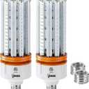 RIUVAO 1000W Equivalent LED Corn Light Bulbs, 2 Pack 100W Led Corn Bulb 5000K Daylight White E26 E39 for Large Area Lighting, WarehouseHigh Bay Lighting Wide Application