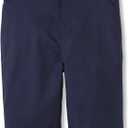 French Toast Boy's Flat Front Stretch Twill Shorts with Adjustable Waist in Standard and Extended Kids Sizes (Blue)