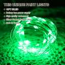 2 x Green Fairy Lights Battery Operated (Included), 8 Modes & Auto timer, 16FT 50Led Mini Twinkle Silver Wire Firefly Starry lights,Waterproof Battery Operated Lights for Bedroom Christmas Wedding
