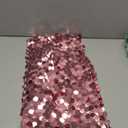 Pufogu 12 "x 108" Sequin Table Runner, Pink Glitter Premium Big Sequin Table Runner, Rectangle Table Runners for Halloween, Christmas, Wedding Party, Birthday Party, Banquet Decor (1 Pack).