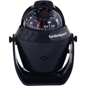 Boat Compass Dash Mount Flush - Boating Compass Dashboard Suction - Navigation Marine Compass Boats Surface Mount - Illuminated Dashboard Compass Ship - Electronic Sea Compass (Black)