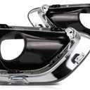 KarParts360 For Jeep Grand-Cherokee Fog Light Trim 2014 2015 2016 Driver and Passenger Side Pair/Set | Black and Chrome | w/Chrome Trim | DOT/SAE | CH1038147, CH1039147