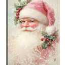 2 x GSPQAZ Vintage Santa Claus Christmas Wall Art - Festive Holiday Decor Canvas Print for Home or Office 12x18inch-Unframed