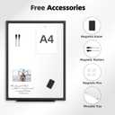 VUSIGN 36'' x 24'' Magnetic White Board for Wall, Dry Erase Board with Black Aluminium Frame, Hanging Whiteboard for Office, Home, Meeting - Accessories Included