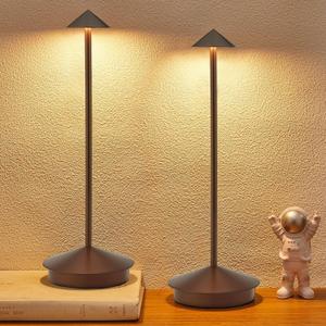 Portable Led Cordless Lamp Table Light 2 Pack, Rechargeable 6000mAh Battery Outdoor Table Lamp for Dinning Restaurant Patio Bedroom Camping, IP54 Waterproof, Dimmable