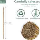 3 x 50PCS Natural Bamboo Stakes for Plants, 12 Inch Garden Stakes with Pointed Tips, Plant Support Stakes for Tomatoes, Flowers, Vines, Seedlings, Outdoor Gardening Supplies (Brown)