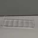 NatSumeBasics Clear Drawer Organizer 6-Section Desk Compartment Acrylic Tray Holder, 3.3" Width not for Storage Credit Cards Business Card, Office Accessories Supplies (Small)
