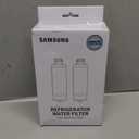 SAMSUNG Genuine Filters for Refrigerator Water and Ice, Carbon Block Filtration for Clear Drinking Water, HAFQIN2P, 2 Pack