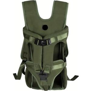 Pet Front Dog Carrier Backpacks, Adjustable Hands Backpack for Medium Small Dogs (Army green) XL