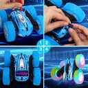 2 Pack Remote Control Car Toys for Kids, RC Stunt Cars with Wheel Lights, 2.4GHz Drift High Speed 4WD Off Road Double Sided 360° Rotating Cars, for Boys Girls