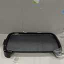 Amazon Basics Electric Griddle with Nonstick Ceramic Coating, Flat Grill for Pancake, 10 x 20 inches, Black