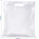 Infinite Pack 100 Clear Plastic Merchandise Bags with Handles 12"x15" | 1.25Mil Thick Glossy Retail Shopping Bags for Small Business Boutique Bag Clear Gift Bags for Shopping, Clothing and Trade Show